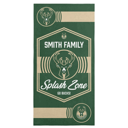 NBA Milwaukee Bucks Dominion Personalized Beach Towel 30�60 Inches