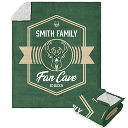 NBA Milwaukee Bucks Dominion Personalized Silk Touch Sherpa Throw Blanket 50X60 Inches