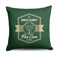 NBA Milwaukee Bucks Dominion Personalized Throw Pillow 18�18 Inches