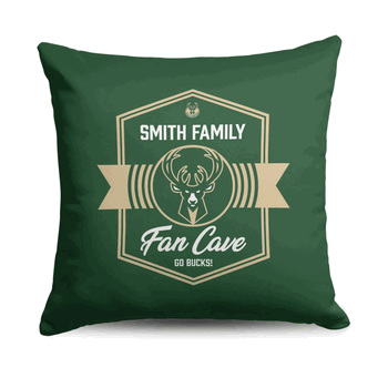 NBA Milwaukee Bucks Dominion Personalized Throw Pillow 18�18 Inches