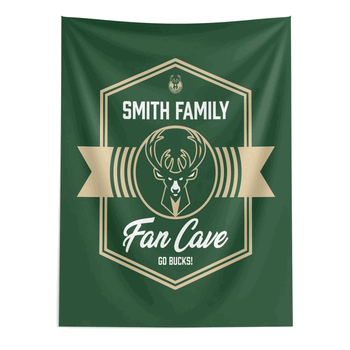 NBA Milwaukee Bucks Dominion Personalized Wall Hanging 50�60 Inches