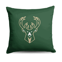 NBA Milwaukee Bucks Double Down  Throw Pillow 18 x 18 Inches