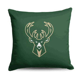 NBA Milwaukee Bucks Double Down  Throw Pillow 18 x 18 Inches