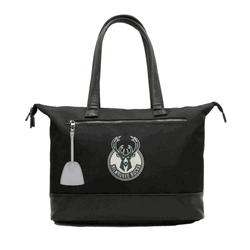 NBA Milwaukee Bucks Laptop Tote Bag with Colored Zipper Pull Accessory