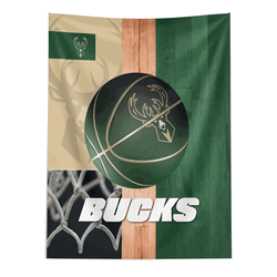 NBA Milwaukee Bucks Powerball Wall Hanging 50 x 60 Inches