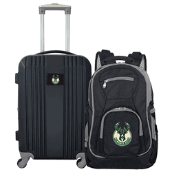 NBA Milwaukee Bucks Premium 2-Piece Backpack & Carry-On Set