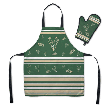 NBA Milwaukee Bucks Press Apron BBQ Mitt Set