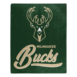 NBA Milwaukee Bucks Signature Raschel Throw Blanket 50x60 Inches