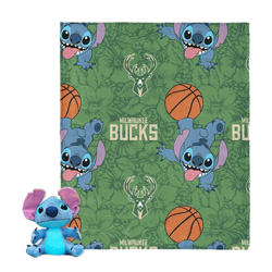 NBA Milwaukee Bucks Spin Stitch Hugger Pillow & Silk Touch Throw Blanket Set 40x50 Inches