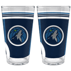 NBA Minnesota Timberwolves 2pc Pint Glass Set