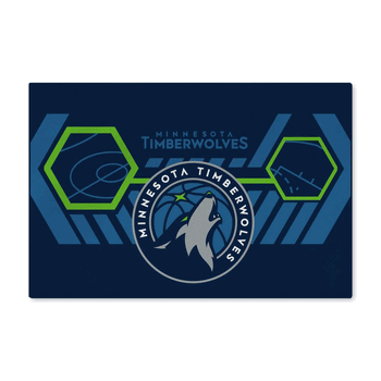 NBA Minnesota Timberwolves Agile Washable Rug 20 x 32 Inches
