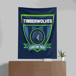 NBA Minnesota Timberwolves Allegiance Personalized Wall Hanging 50x60 Inches