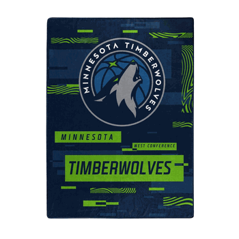 NBA Minnesota Timberwolves Digitize Raschel Throw Blanket 60x80Inches