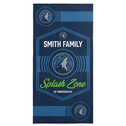 NBA Minnesota Timberwolves Dominion Personalized Beach Towel 30�60 Inches