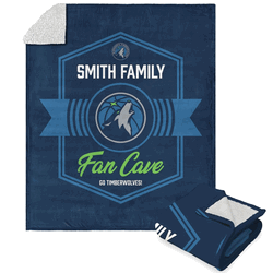 NBA Minnesota Timberwolves Dominion Personalized Silk Touch Sherpa Throw Blanket 50X60 Inches