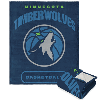 NBA Minnesota Timberwolves High Block Silk Touch Sherpa Throw 50 x 60 Inches