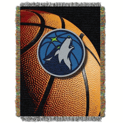 NBA Minnesota Timberwolves Photo Real Tapestry Throw Blanket 48x60 Inches