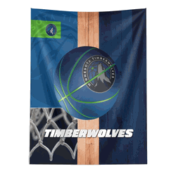 NBA Minnesota Timberwolves Powerball Wall Hanging 50 x 60 Inches