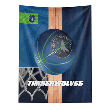 NBA Minnesota Timberwolves Powerball Wall Hanging 50 x 60 Inches