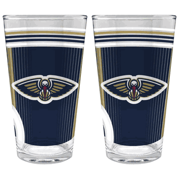 NBA New Orleans Pelicans 2pc Pint Glass Set