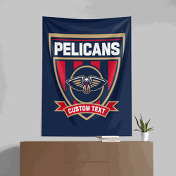 NBA New Orleans Pelicans Allegiance Personalized Wall Hanging 50x60 Inches
