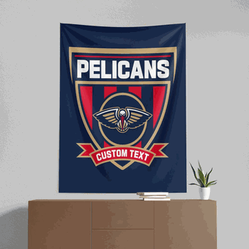 NBA New Orleans Pelicans Allegiance Personalized Wall Hanging 50x60 Inches