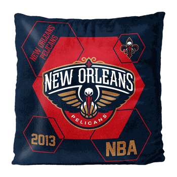 NBA New Orleans Pelicans Connector Velvet Reverse Pillow 16 x 16 Inches