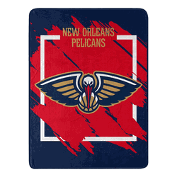 NBA New Orleans Pelicans Dimensional Micro Raschel Throw Blanket 46x60 Inches