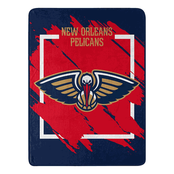 NBA New Orleans Pelicans Dimensional Micro Raschel Throw Blanket 46x60 Inches