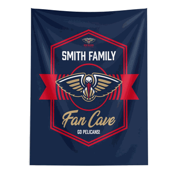 NBA New Orleans Pelicans Dominion Personalized Wall Hanging 50�60 Inches