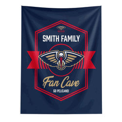 NBA New Orleans Pelicans Dominion Personalized Wall Hanging 50�60 Inches