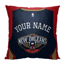 NBA New Orleans Pelicans Jersey Personalized Throw Pillow 18x18 Inches
