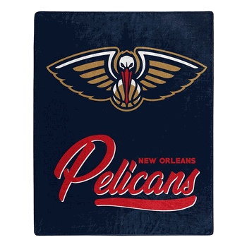 NBA New Orleans Pelicans Signature Raschel Throw Blanket 50x60 Inches