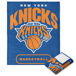 NBA New York Knicks High Block Silk Touch Throw 50 x 60 Inches