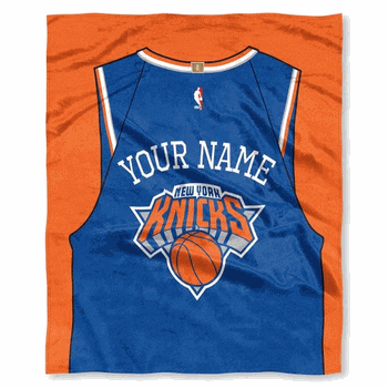 NBA New York Knicks Jersey Personalized Silk Touch Throw Blanket 50x60 Inches