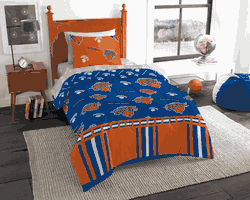 NBA New York Knicks Rotary Twin Bed In a Bag Set