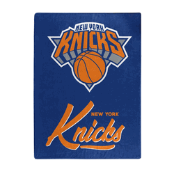 NBA New York Knicks Signature Raschel Throw Blanket 50x60 Inches