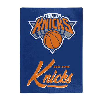 NBA New York Knicks Signature Raschel Throw Blanket 50x60 Inches