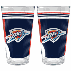 NBA Oklahoma City Thunder 2pc Pint Glass Set
