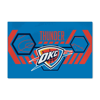 NBA Oklahoma City Thunder Agile Washable Rug 20 x 32 Inches