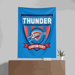 NBA Oklahoma City Thunder Allegiance Personalized Wall Hanging 50x60 Inches