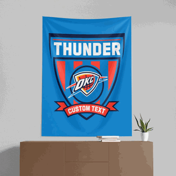 NBA Oklahoma City Thunder Allegiance Personalized Wall Hanging 50x60 Inches