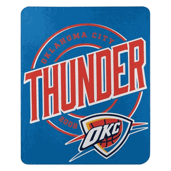 NBA Oklahoma City Thunder Campaign Fleece Throw Blanket 50x60 Inches