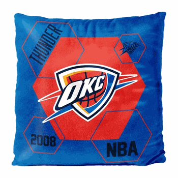 NBA Oklahoma City Thunder Connector Velvet Reverse Pillow 16 x 16 Inches