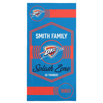 NBA Oklahoma City Thunder Dominion Personalized Beach Towel 30�60 Inches