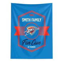 NBA Oklahoma City Thunder Dominion Personalized Wall Hanging 50x60 Inches