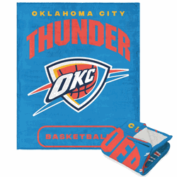 NBA Oklahoma City Thunder High Block Silk Touch Sherpa Throw 50 x 60 Inches