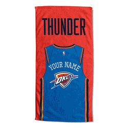 NBA Oklahoma City Thunder Jersey Personalized Beach Towel 30x60 Inches