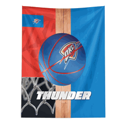 NBA Oklahoma City Thunder Powerball Wall Hanging 50 x 60 Inches