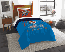 NBA Oklahoma City Thunder Reverse Slam Twin Comforter Set